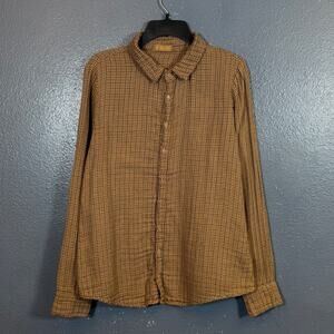Cp Shades S men’s beige 100% cotton long sleeve button up shirt